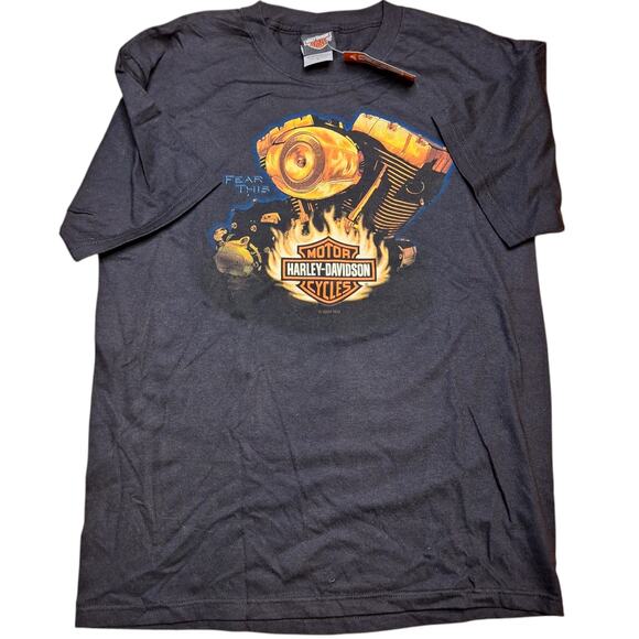 Harley davidson NEW vintage deadstock 2007 motorcycle graphic print front & back - Picture 1 of 5